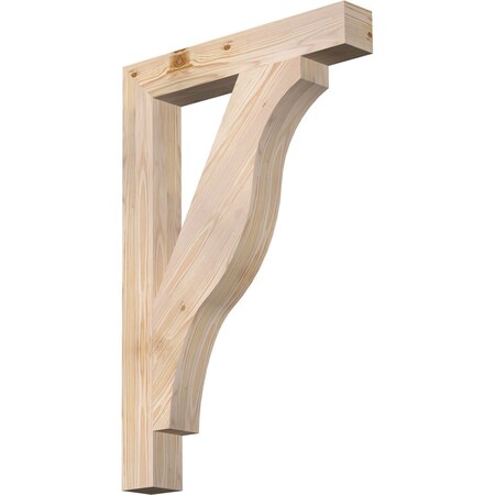 Ekena Millwork Funston Block Smooth Bracket, Douglas Fir, 3 1/2"W x 24"D x 36"H BKT04X24X36FST05SDF